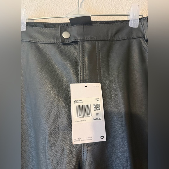 JORDAN X TRAVIS SCOTT CACTUS JACK LACE UP LEATHER PANTS DARK SMOKE GREY NWT 14 - Picture 4 of 8